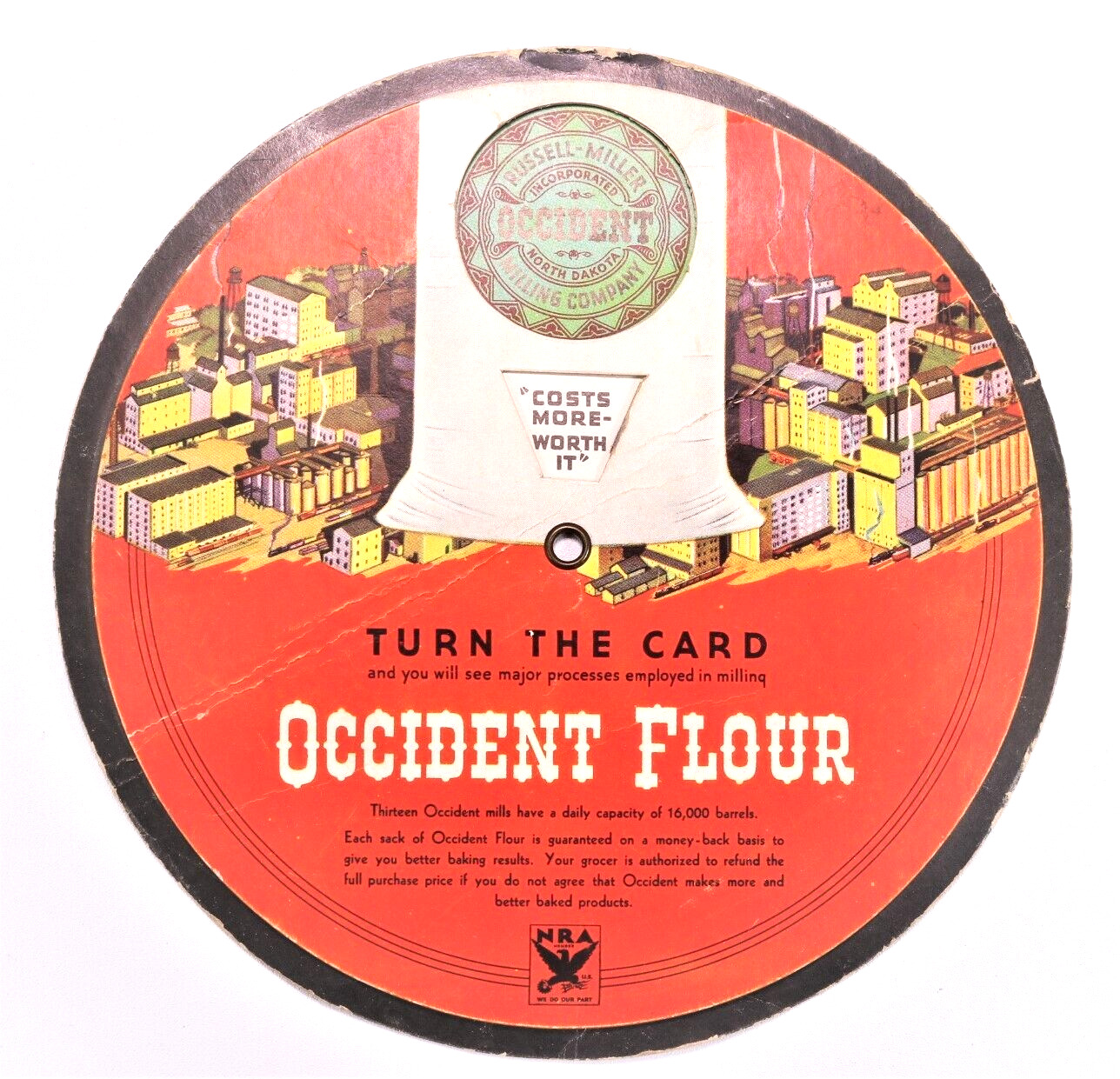 1930s Occident Flour Advertising with Unique NRA Logo Appearance