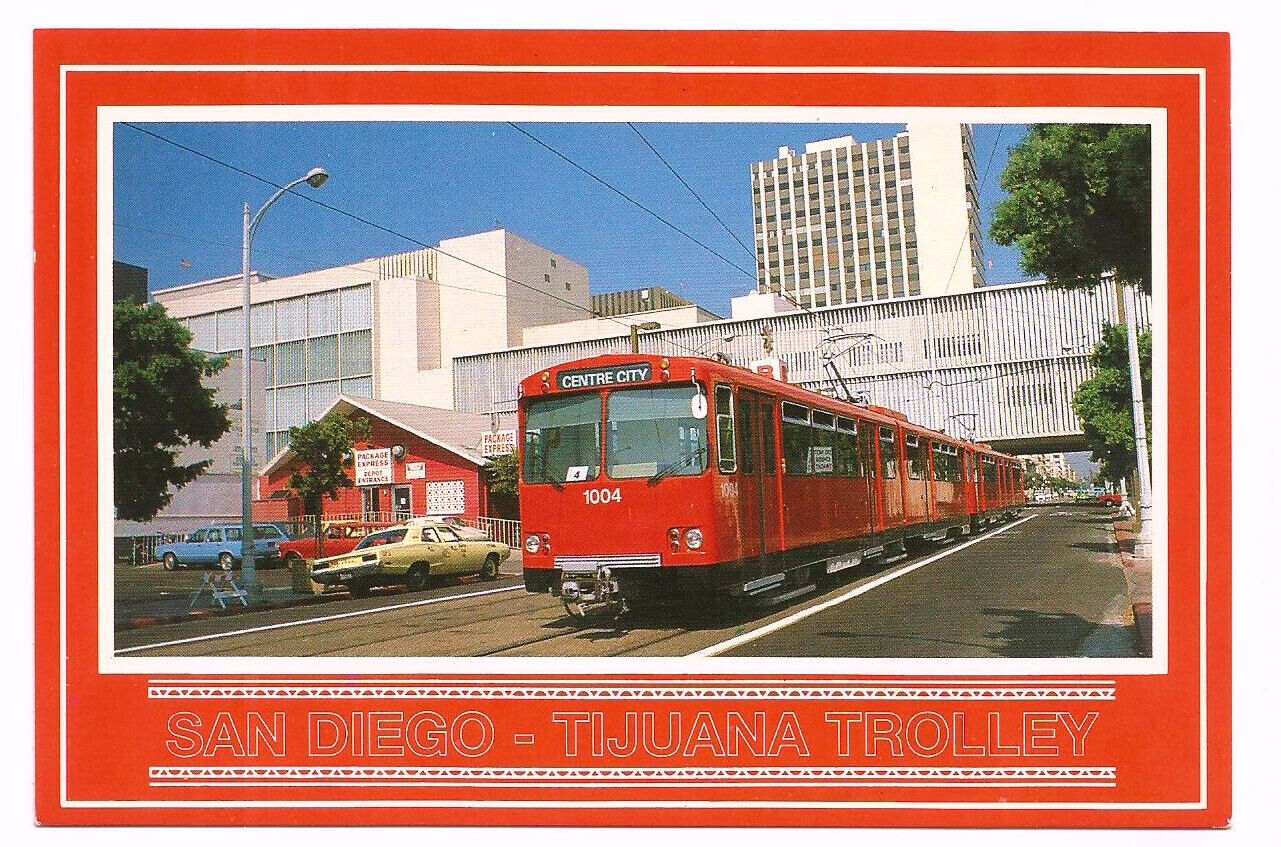 San Diego California CA Postcard Trolley