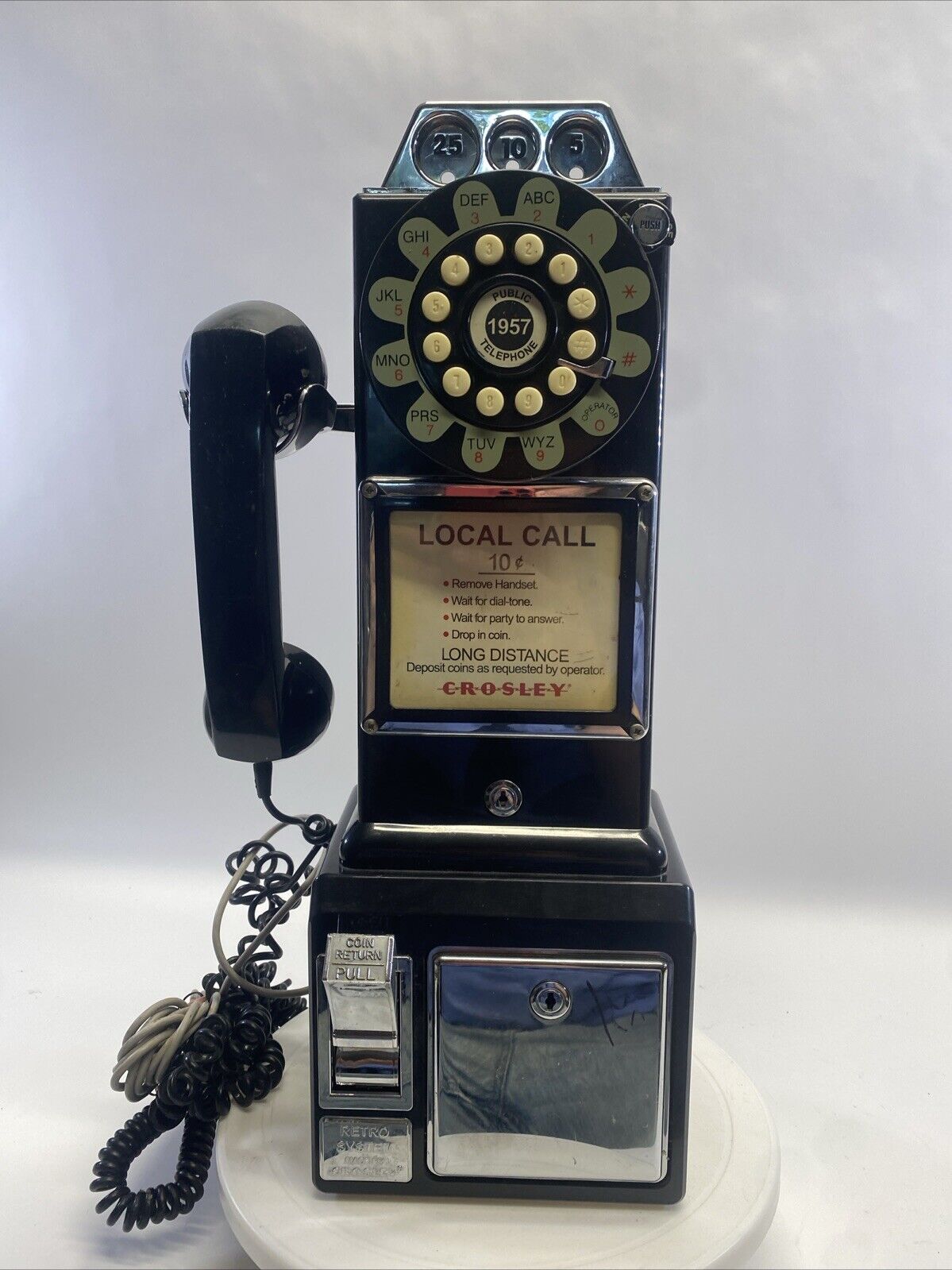 Crosley Pay Phone Retro Wall Mount Telephone Phone Vintage 18\