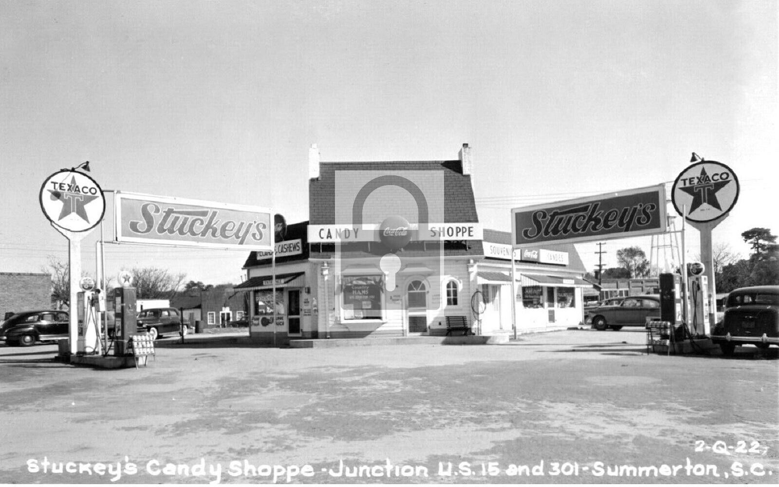 Stuckeys Candy Shop Gas Station Summerton South Carolina SC Reprint Postcard