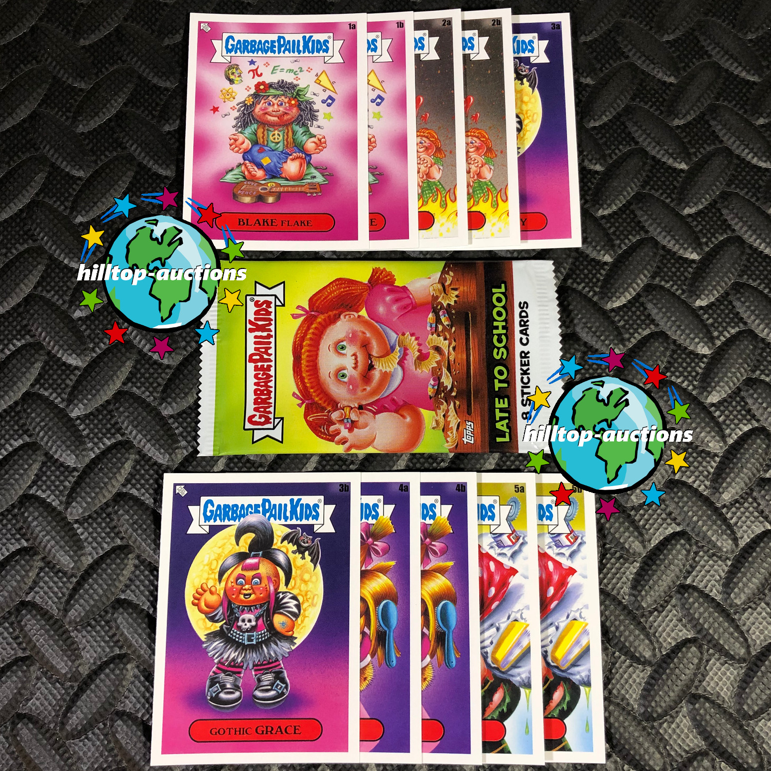2020 GARBAGE PAIL KIDS LATE TO SCHOOL 10-CARD CLASS SUPERLATIVES SET +WRAPPER