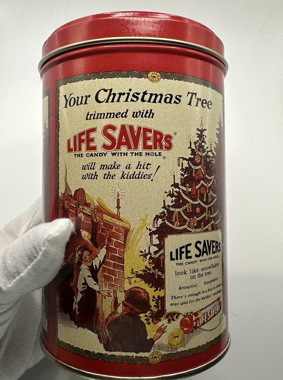 Vintage 1988 LifeSavers Limited Edition Holiday Christmas Keepsake Metal Tin