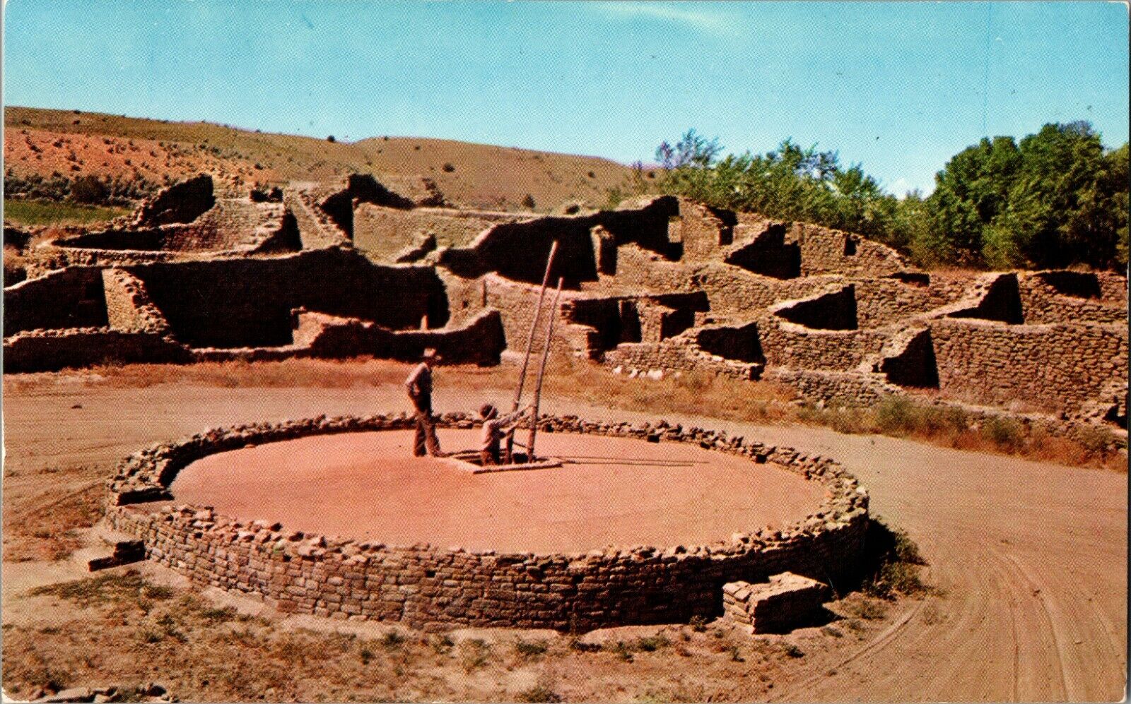 Postcard NM - The Kiva Ruins in New Mexico