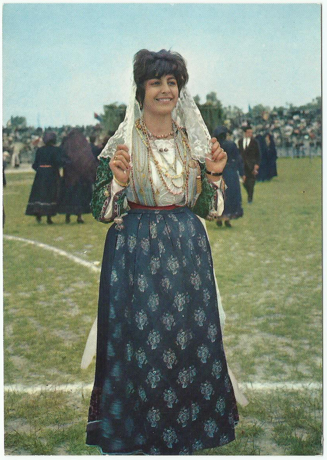 Sardinian Costumes, Vintage Postcard, Putifigari Italy, Traditional Dress