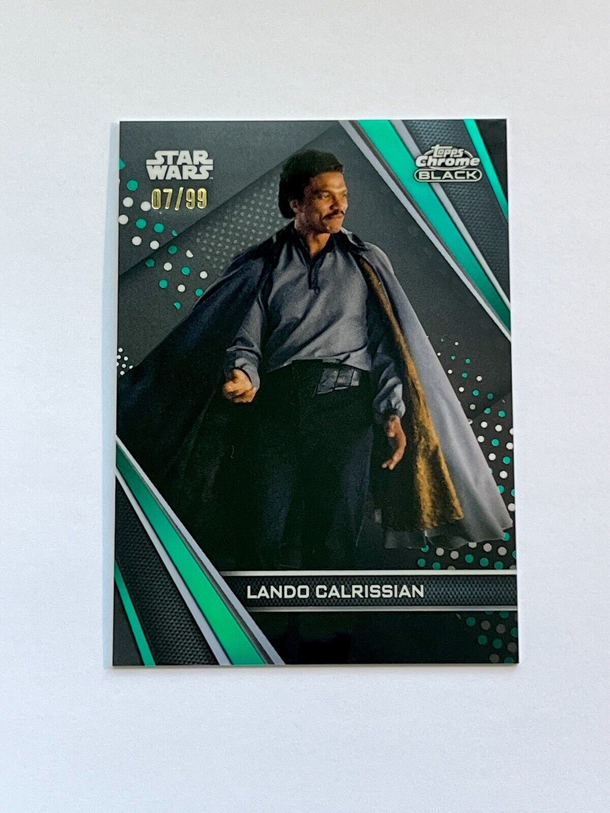 2023 Topps Chrome Star Wars Black Lando Calrissian #8 Green Refractor /99 SP