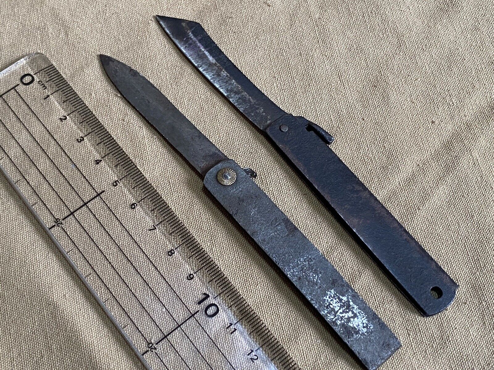 HIGONOKAMI Japanese Army Folding Pocket Knife Vintage Japanese Style Blade
