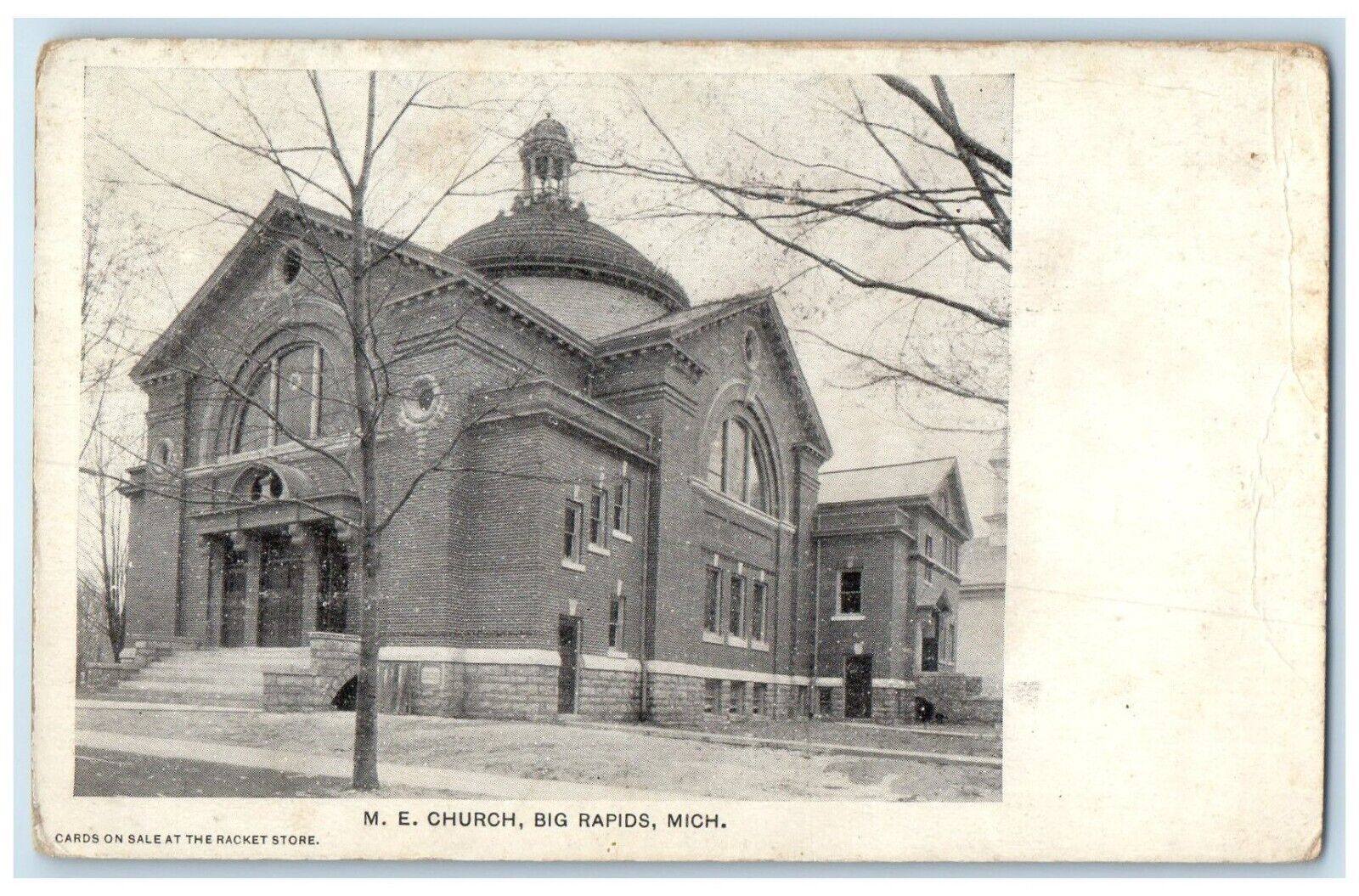 1907 M.E. Church Chapel Exterior Big Rapids Michigan MI Vintage Antique Postcard