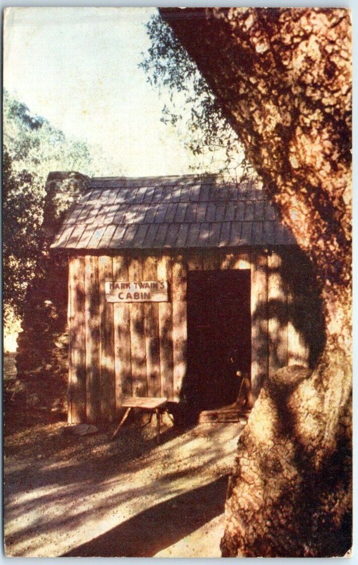 Postcard - Mark Twain\'s Cabin, Mother Lode Country - Sonora, California
