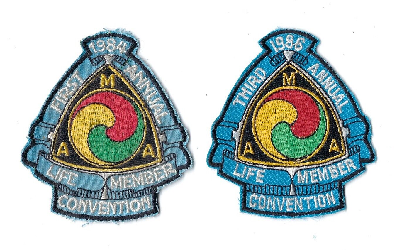 AMA LIFE MEMBER CONVENTION 84 86 Patch LOT 2 Vtg American Motorcycle Association