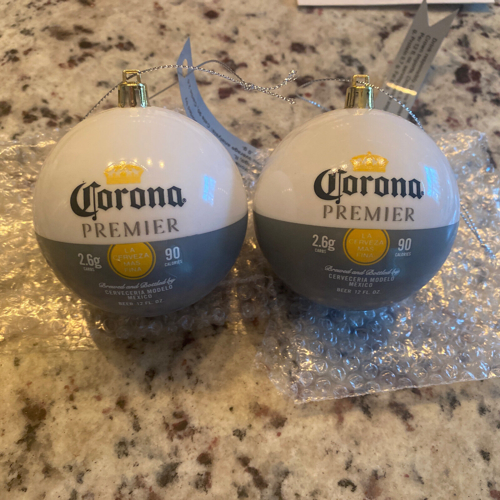 New Lot of 2 Corona Premier Bulbs/Christmas Tree Ornament Decoration Beer