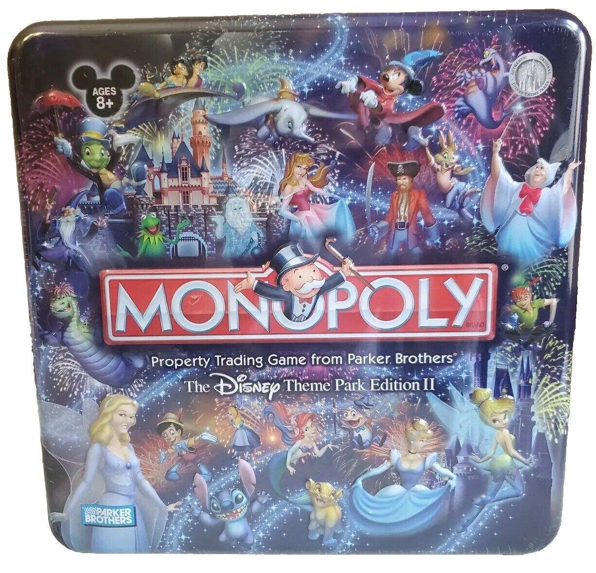 Disney Theme Park Monopoly Game  Edition II 2007 Factory Sealed Metal Tin 