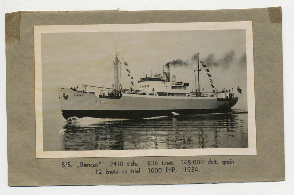 1934 SS Bencas B&W Photo 