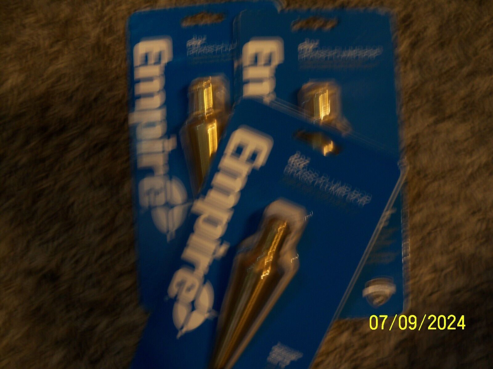 2  Empire 908BR 8-Oz Solid Brass Plumb Bob with Extra Hardened Steel Tip