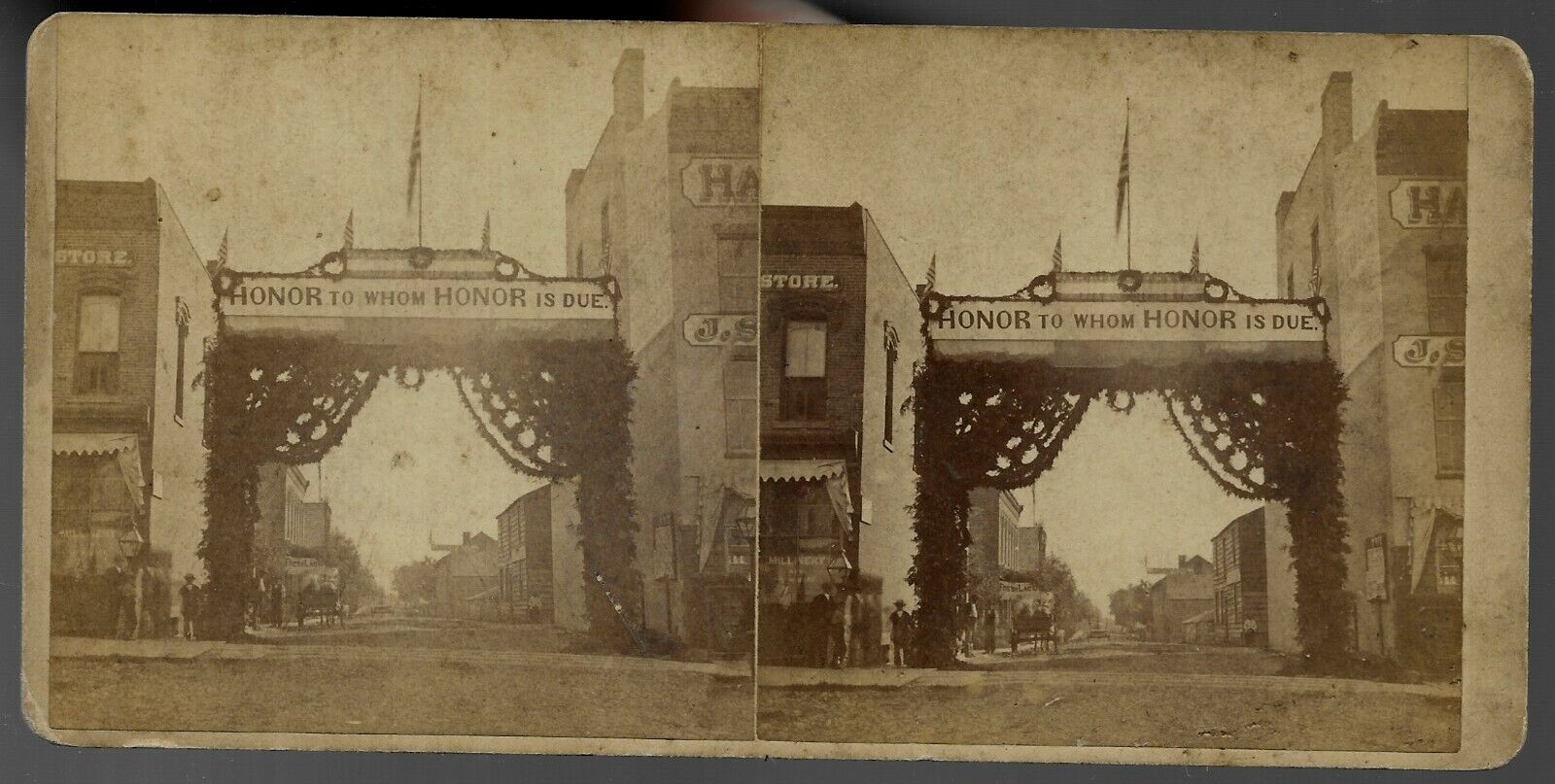 Canandaigua NY Main Street 1870s  Stereoview \