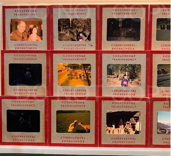 45 Vintage 1950’s Red Border Kodachrome Slides, Japan, Geisha Kawana Beppu Nara
