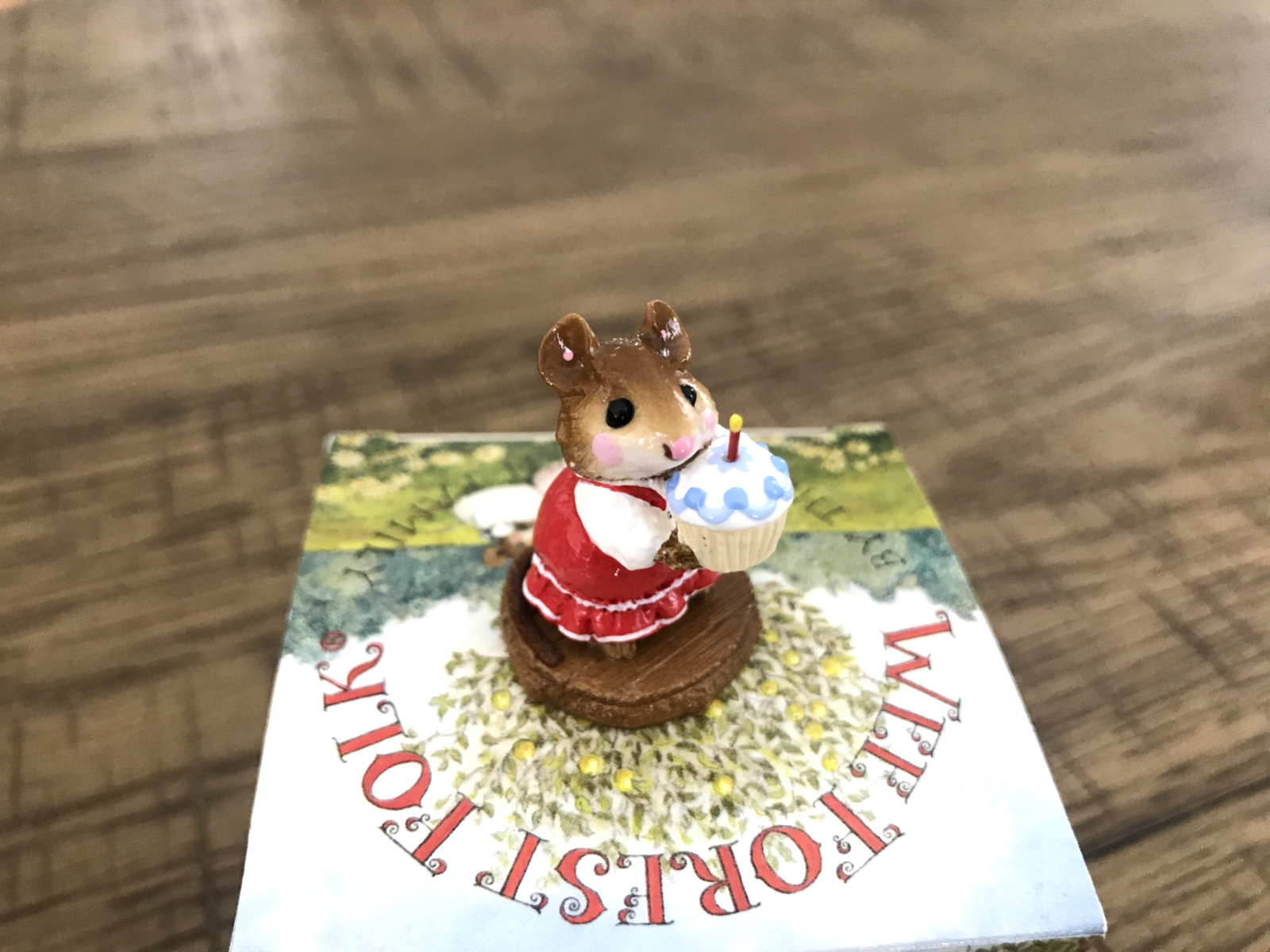 Wee Forest Folk M-99 BIRTHDAY GIRL 🍰 RARE Red Color 1/30 SPECIAL ~ PRISTINE