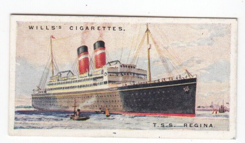 Vintage 1924 WHITE STAR LINE Merchant Ships Card T.S.S. REGINA