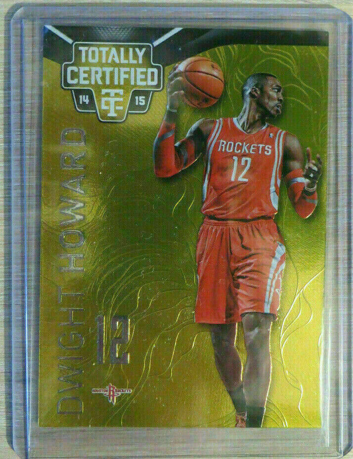 ┥ 2014-15 Totally Certified Platinum Gold #74 Dwight Howard/10 Rare Rockets
