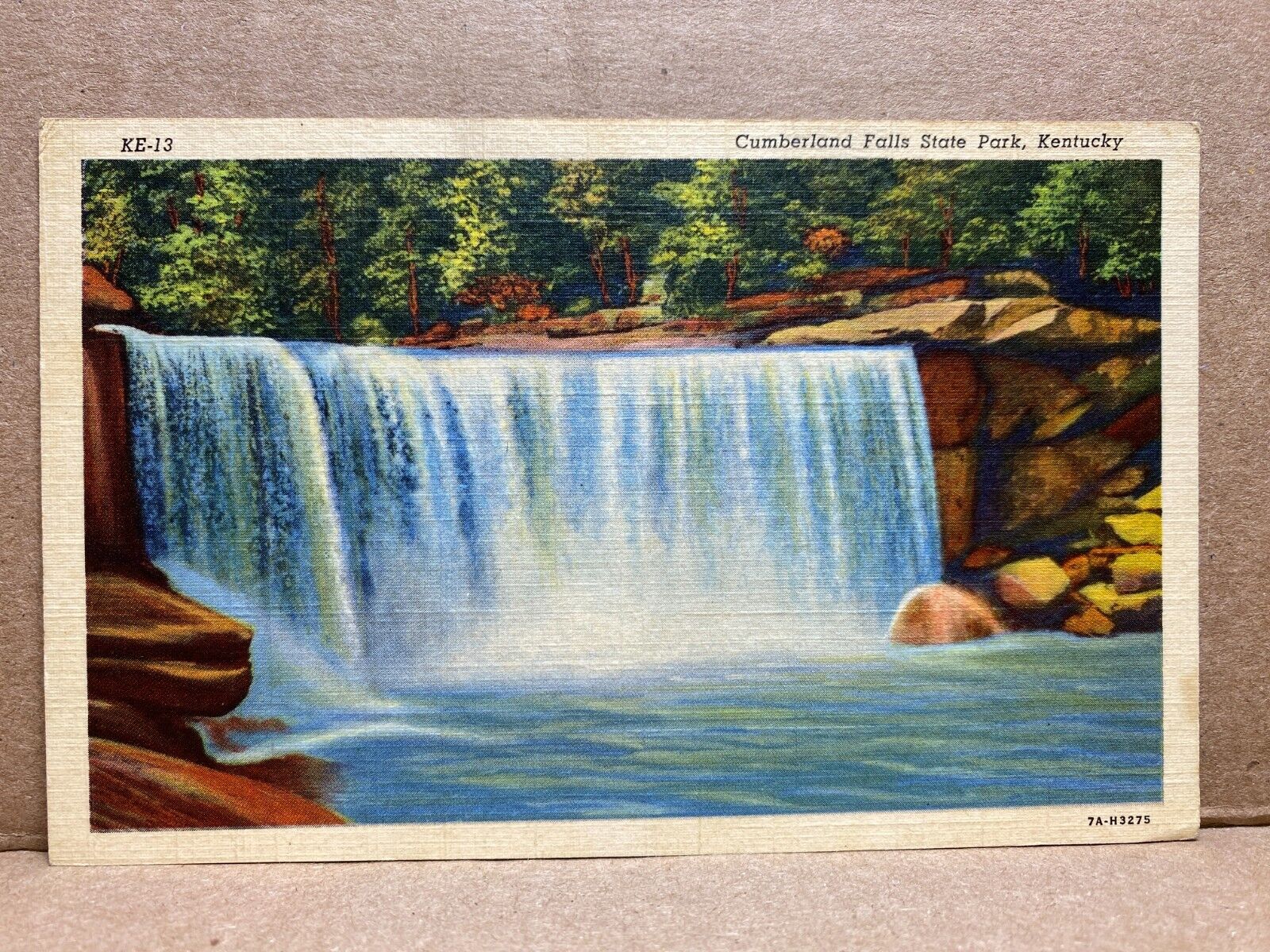 Cumberland Falls State Park Kentucky Linen Postcard No 1247