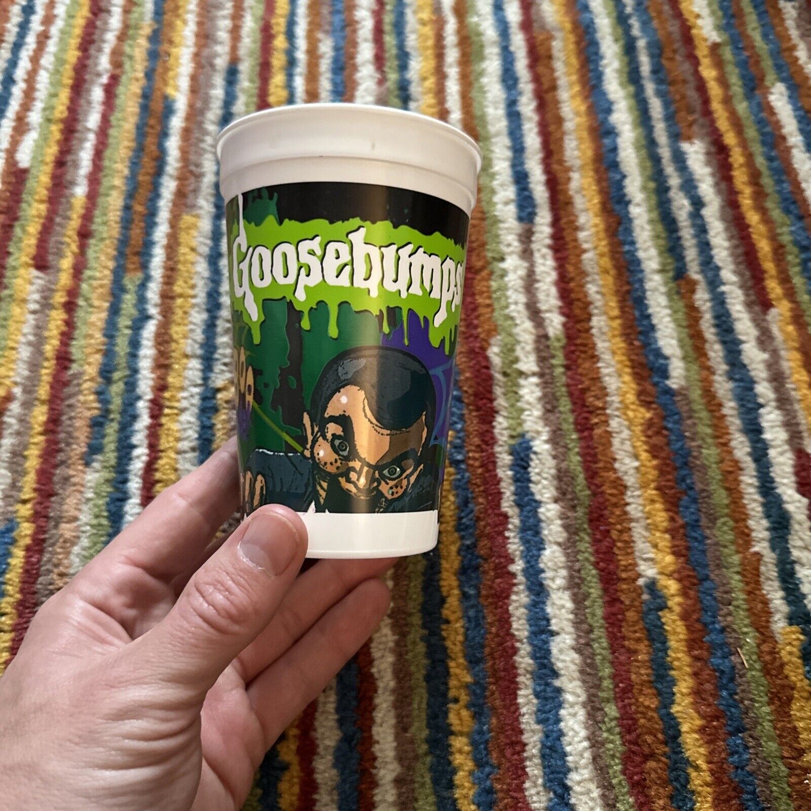 Vintage 1997 Goosebumps Slappy scary Pizza Hut Promotional kids cup RARE BOO NEW
