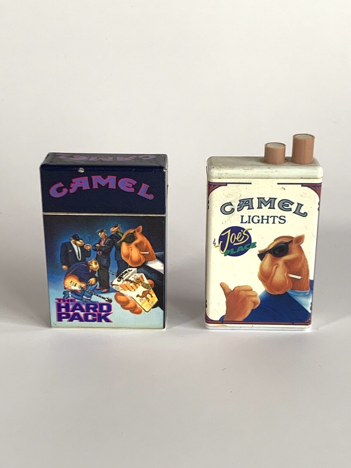 Vintage 1992 Camel Cigarettes Joe Camel - 2 Lighters Lot.