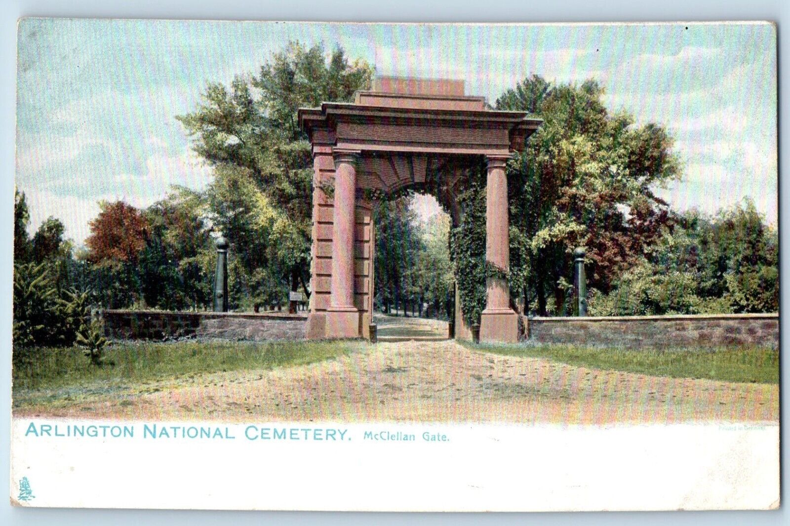 Arlington Virginia VA Postcard National Cemetery McClellan Gate Entrance 1905
