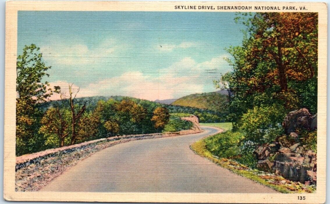 Postcard - Skyline Drive, Shenandoah National Park, Virginia, USA