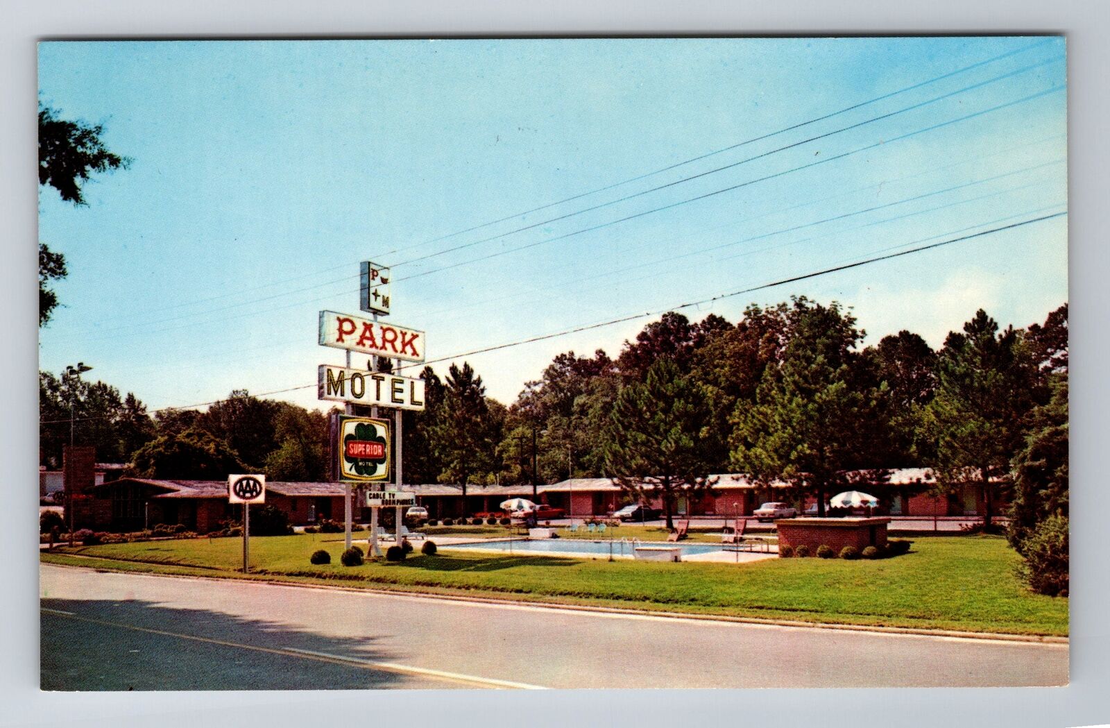 McRae GA-Georgia, Park Motel, Advertising, Antique, Vintage Postcard