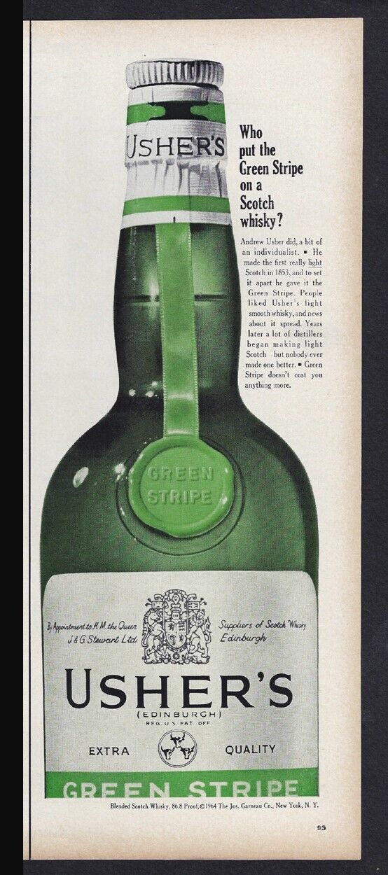 1964 USHER\'S SCOTCH Print Ad \