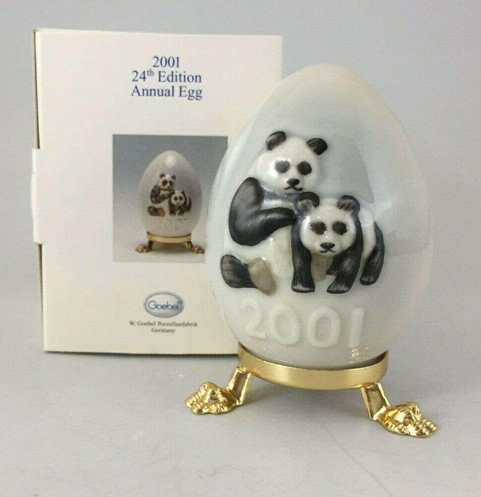 Goebel 102745 24th Edition Annual Egg With Stand 2001 NEW