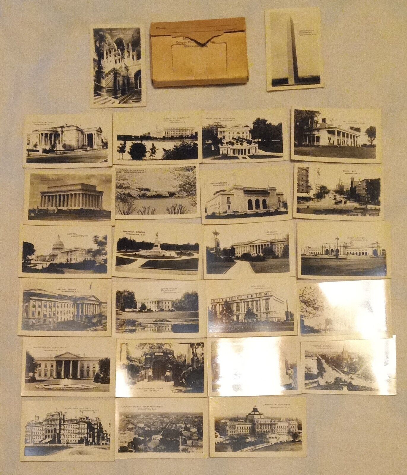 1920s Washington DC 25 Mini Real Photo Set Walter Grogan Postcard Photo System