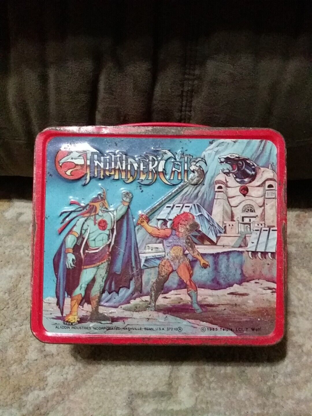 Vintage 1985 THUNDERCATS Telpix Aladdin Metal Lunchbox No Thermos