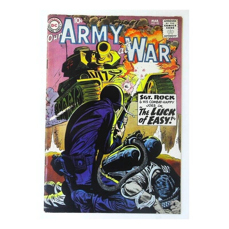 Our Army at War (1952 series) #92 in Fine + condition. DC comics [c\'