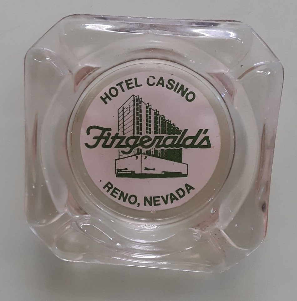 Vintage Fitzgerald\'s Hotel Casino Reno Nevada Glass Ashtray
