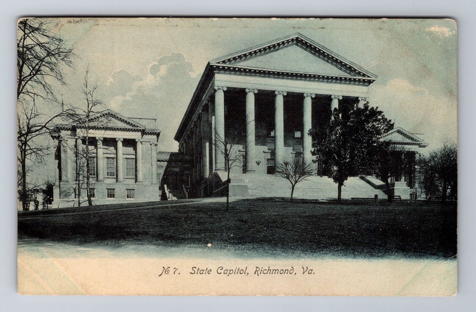 Richmond VA-Virginia, State Capitol Building, Antique Vintage Souvenir Postcard