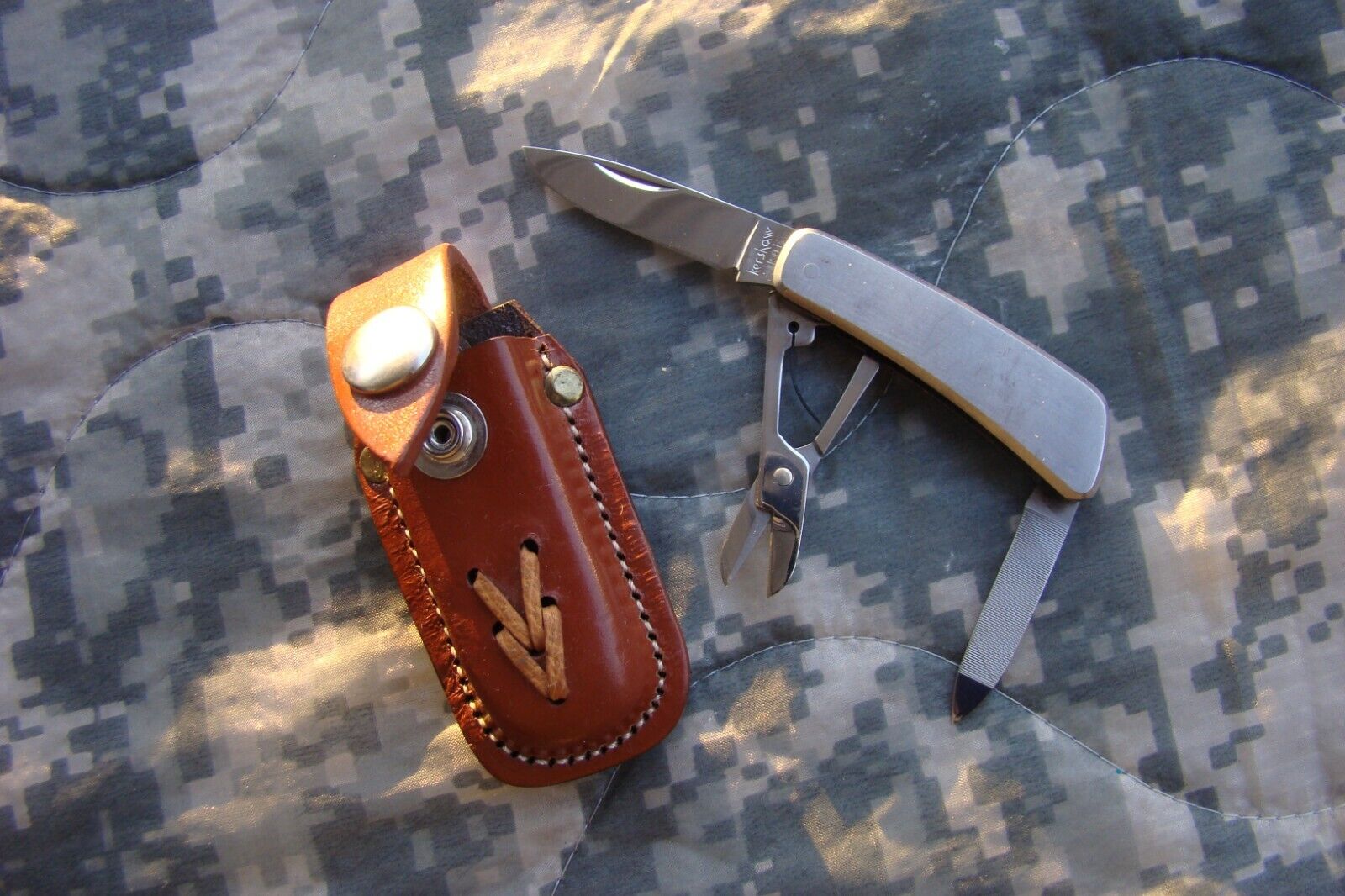 Vtg Kershaw Kai 5600 Japan Stainless Gentleman Scissor Folding Pocket Knife 
