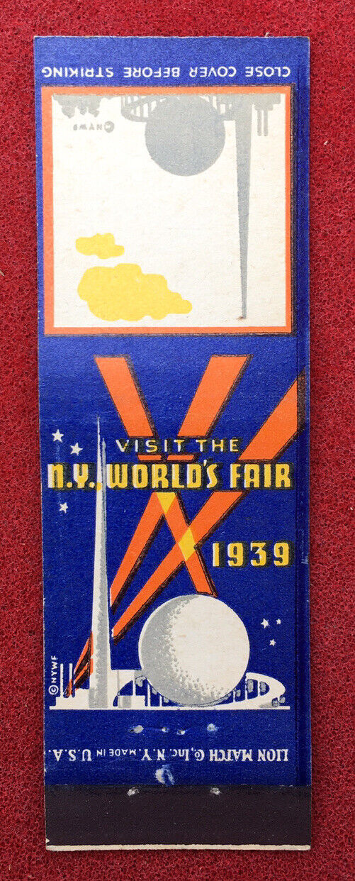1939 NEW YORK WORLD'S FAIR MATCHBOOK mb69