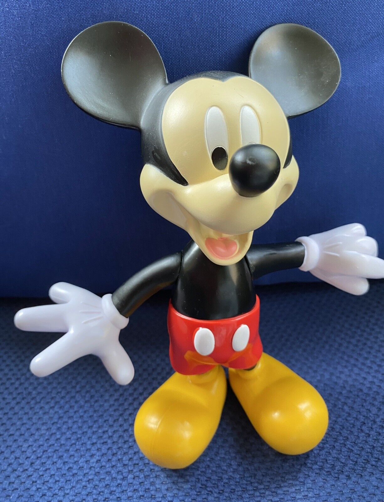 Vintage Mickey Mouse~Hard Plastic/Vinyl~Articulated Legs Arms Head~8