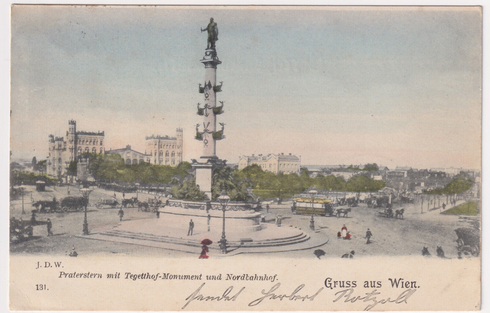 AUSTRIA GRUSS AUS WIEN POSTED 1898 TO OTTO DUDEC, BERLIN GERMANY
