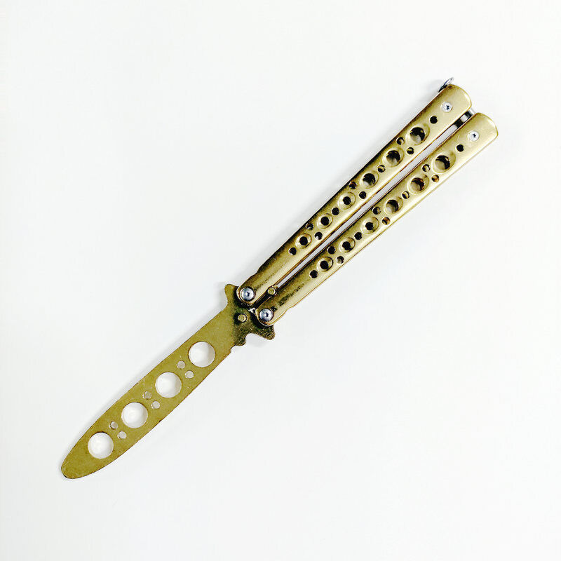 Portable Folding Butterfly Knife CSGO Balisong Trainer Stainless Steel Pocket