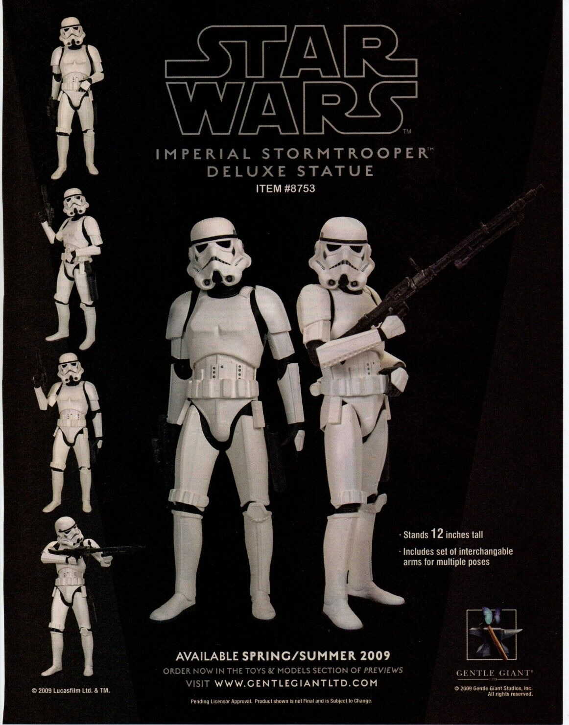 2009 GENTLE GIANT Action Figure Statue PRINT AD  STAR WARS IMPERIAL STORMTROOPER