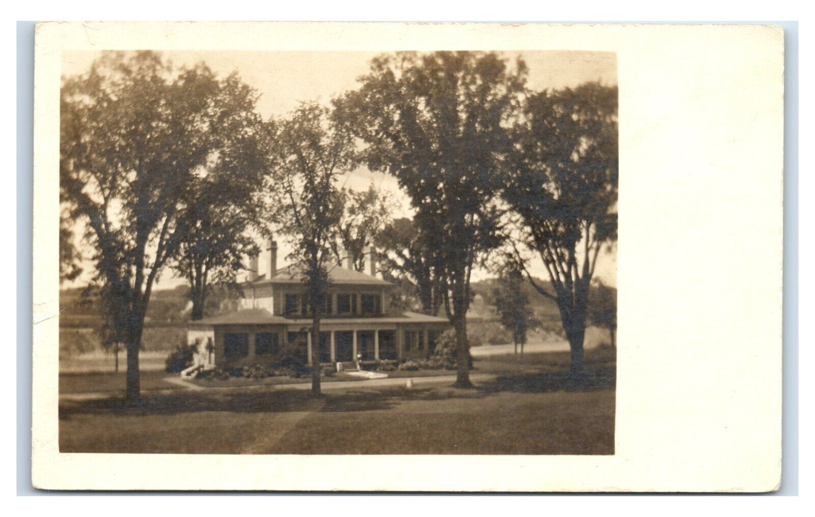 Postcard Well Maintained Home with Front Porch RPPC T27