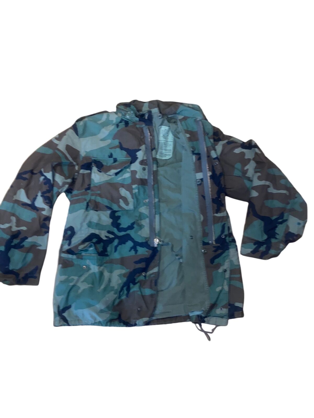 US Military M65 Woodland BDU Camouflage Cold Weather Jacket (Size: Large - Long)