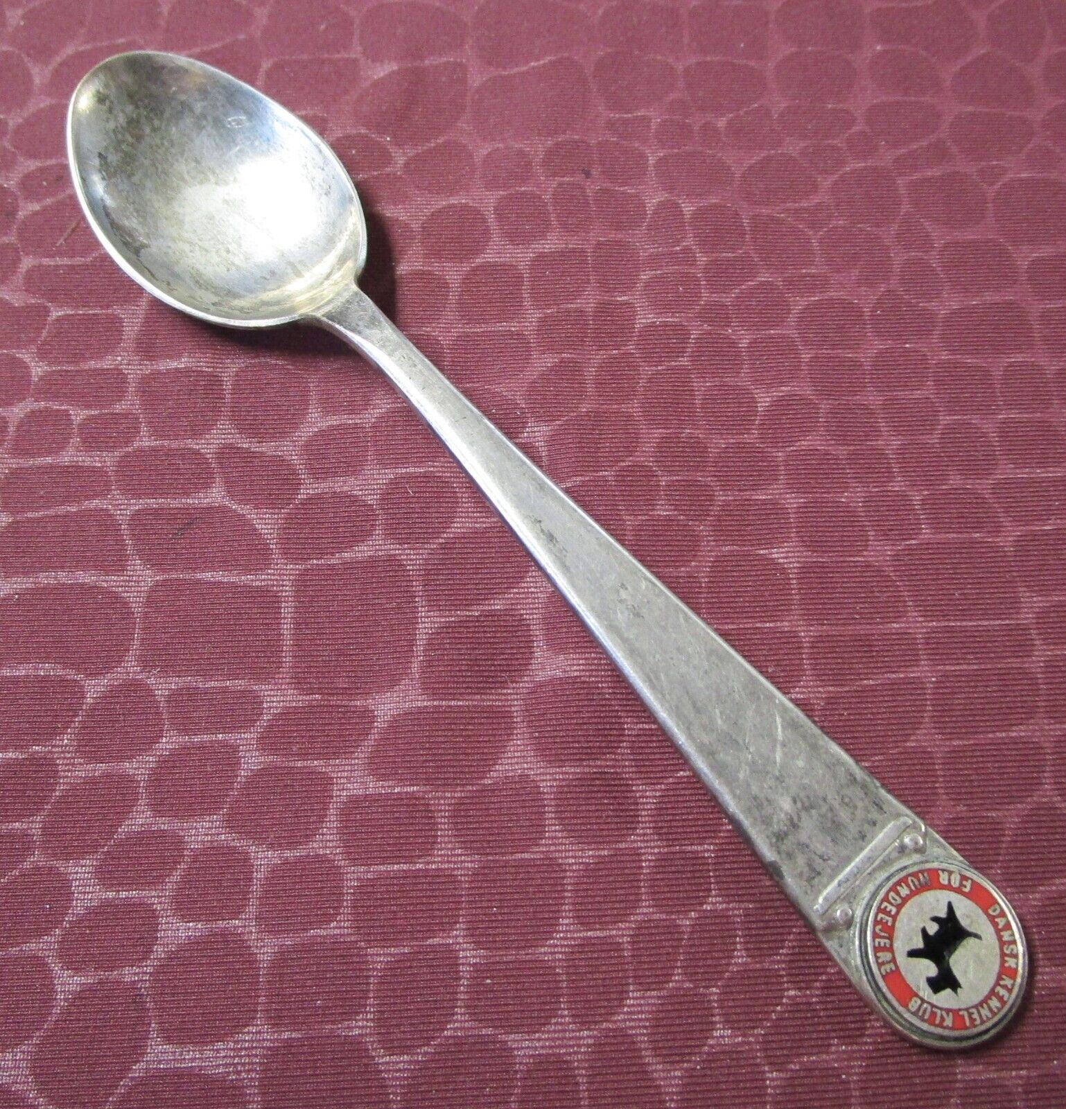 DANSK KENNEL KLUB Pewter Collectible Spoon Denmark As Found