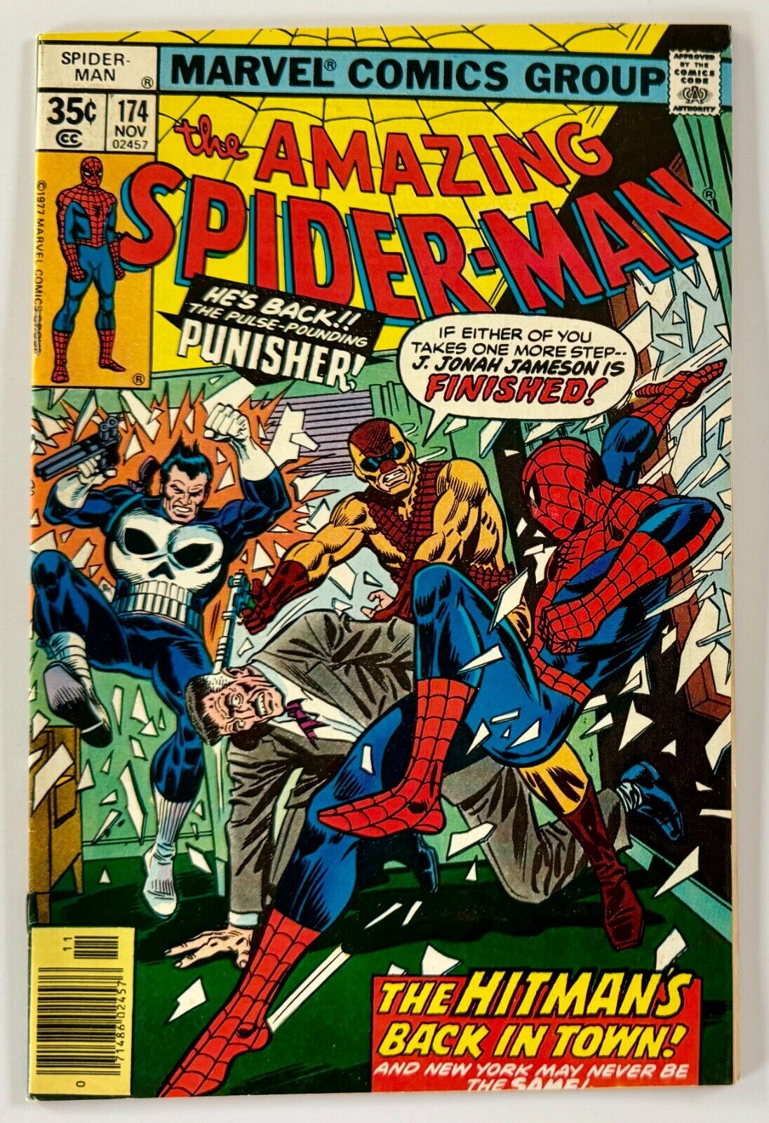 1977 Marvel Comics Amazing Spider-Man #174     FN FINE Punisher Cover