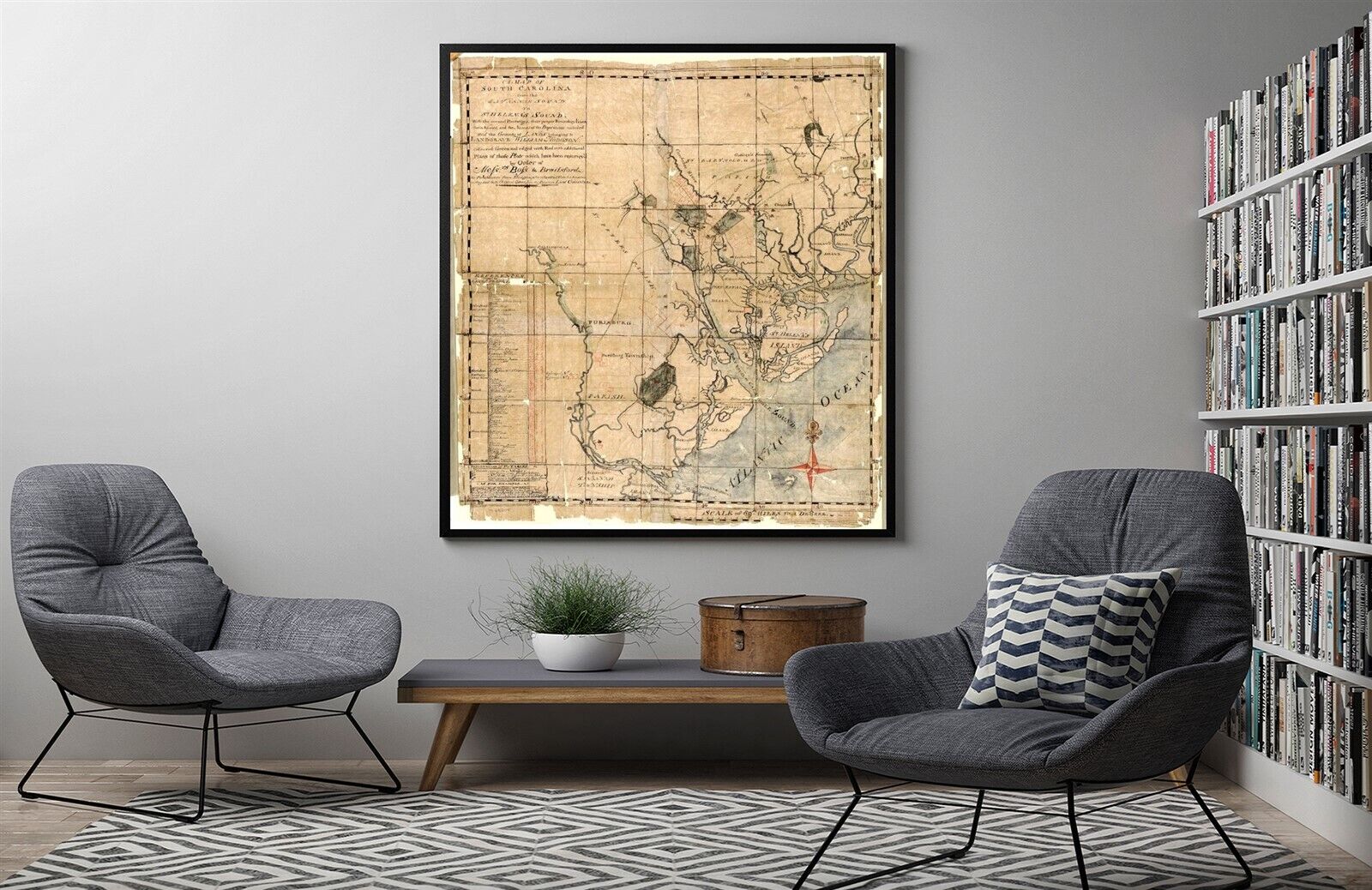 1771 Map of South Carolina | Savannah Sound | St. Helena's Sound | South Carolin