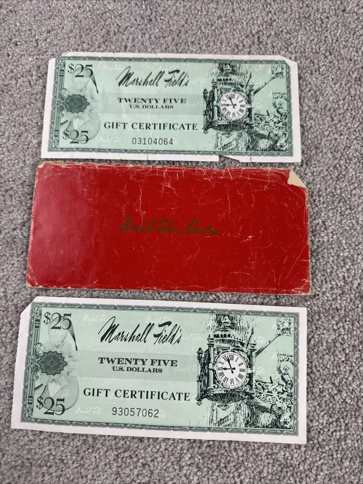Marshall Field's $50 Gift Certificate In Red Envelope Unredeemed