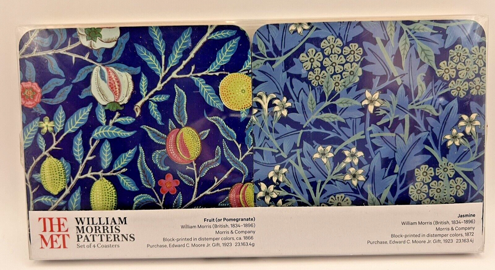Metropolitan Museum of Art Drink 4 Coasters William Morris 4 Patterns 2021