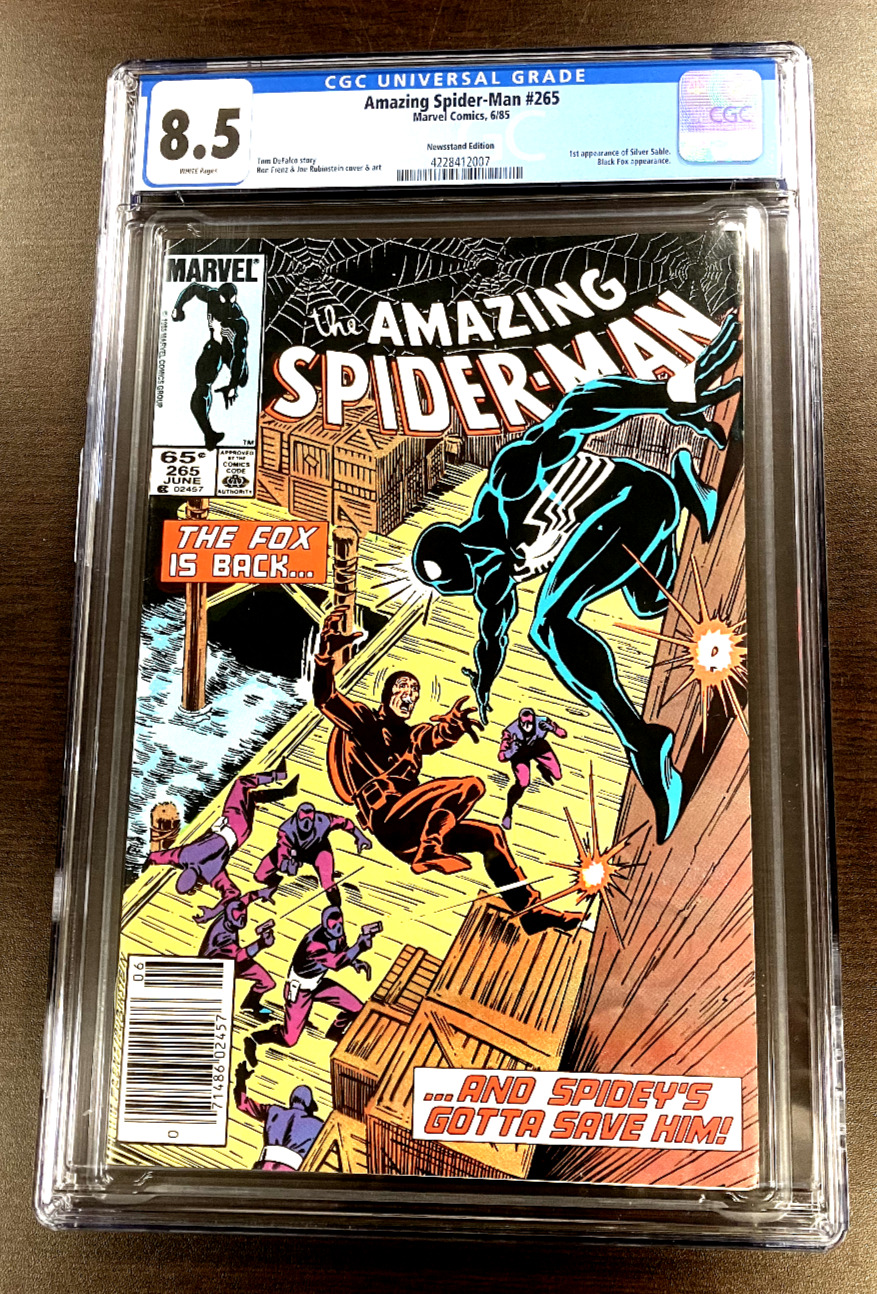 AMAZING SPIDER-MAN #265 CGC 8.5 Newsstand 1ST APPEARANCE SILVER SABLE 1985