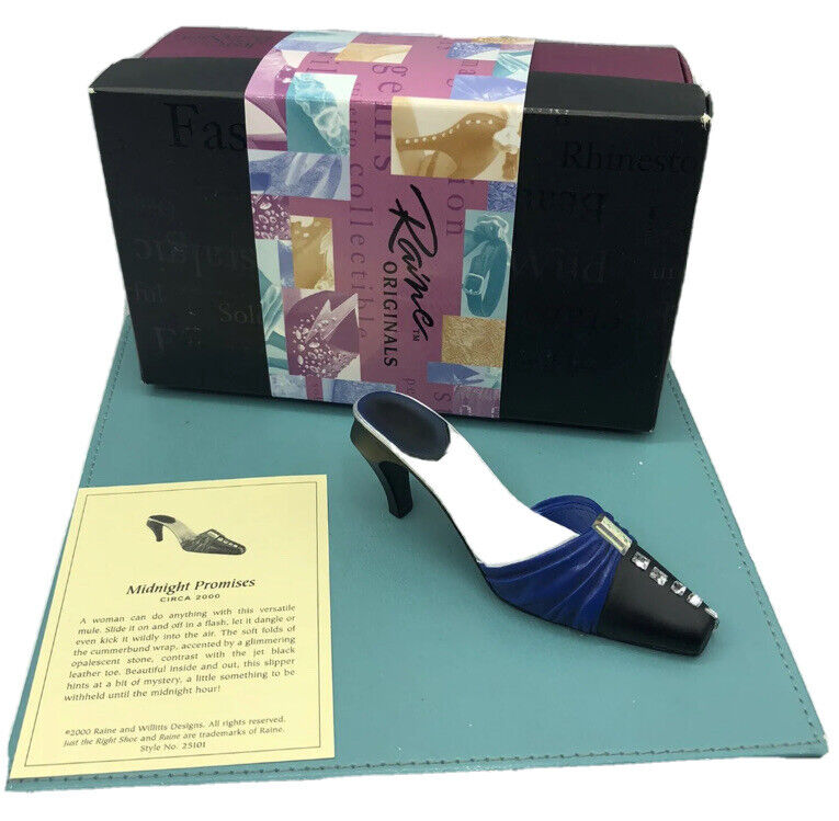 Vintage Raine Just Right Gift Shoe Figurine Midnight Promises Fun